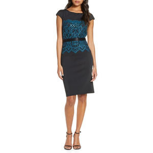 TADASHI SHOJI Sequin Lace Cocktail Dress